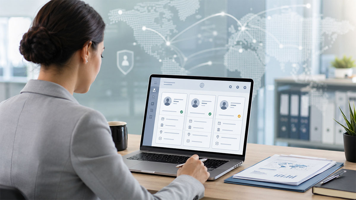 Compliance professional comparing identifiers in possible database matches